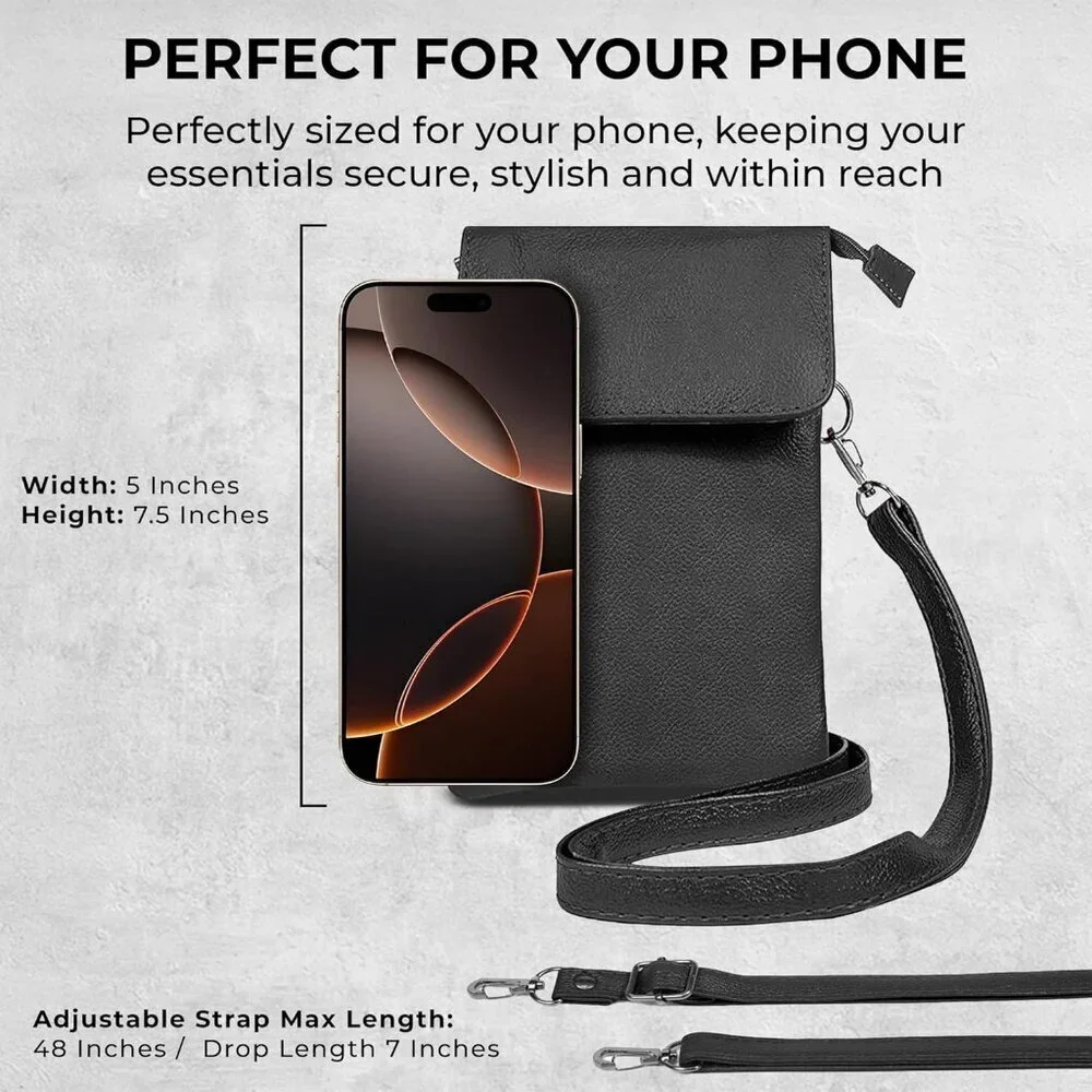 Leather Small Crossbody Purse for Women Compact Lightweight Stylish Durable